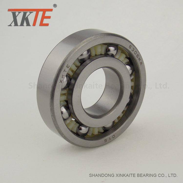 Nylon 6-6 Cage Ball Bearing For Mining Belt Conveyor Idler